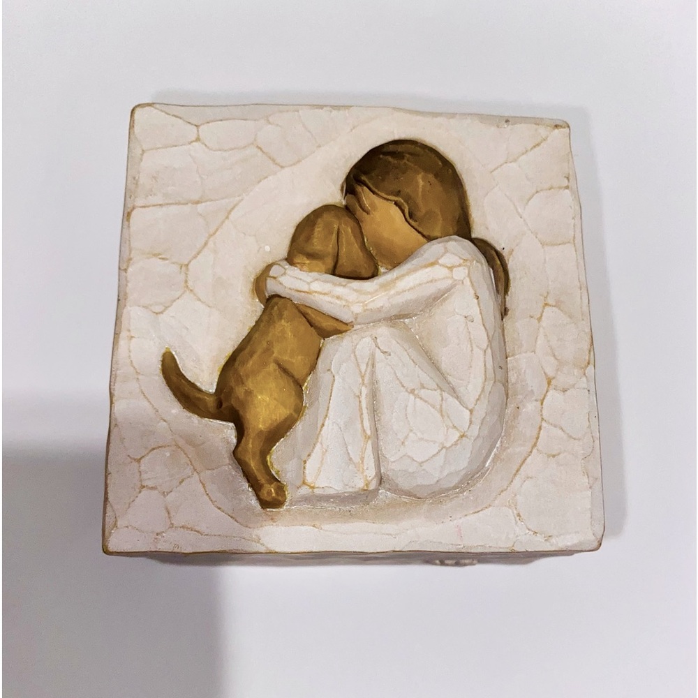 WILLOW TREE COLLECTIBLE TRINKET BOX “TRUE” 2003 SUSAN LORDI PET DOG VINTAGE